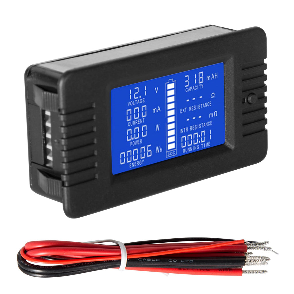  [AUSTRALIA] - DEWIN Digital Ammeter, PZEM-013 DC0-200V 10A Digital Battery Tester Ammeter Voltmeter Power Energy Resistance Meter