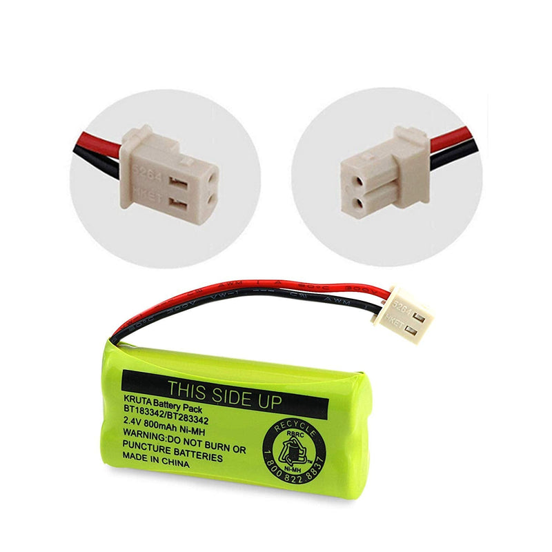  [AUSTRALIA] - BT183342/BT283342 2.4V 800mAh Ni-MH Battery Pack, Also Compatible with AT&T VTech Cordless Phone Batteries BT166342/BT266342 BT162342/BT262342 2SN-AAA40H-S-X2 Pack 2