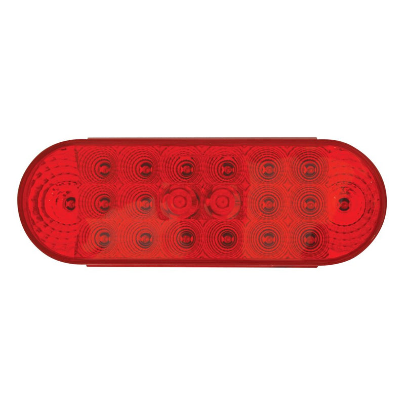  [AUSTRALIA] - Grand General 77053 Red Oval Low Profile Spyder 20-LED Sealed Stop/Turn/Tail Light Red/Red Light Only