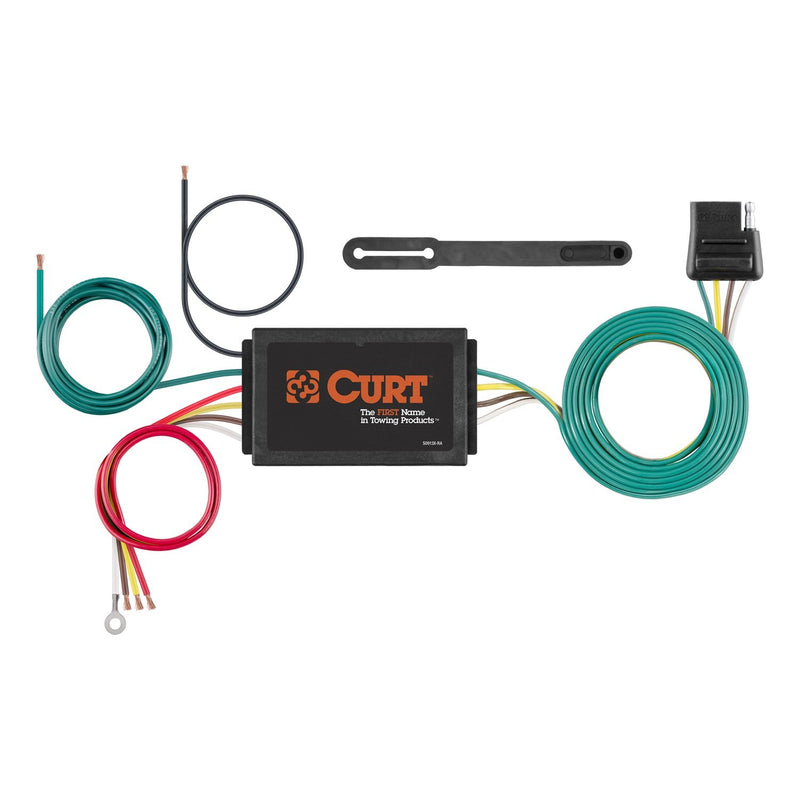  [AUSTRALIA] - CURT 56190 Powered 3-to-2-Wire Splice-in Trailer Tail Light Converter, 4-Pin Wiring Harness