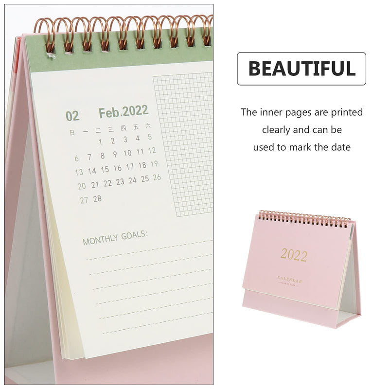  [AUSTRALIA] - NUOBESTY 2022 Desktop Calendar, Monthly Standing Flip Calendar Wall Calendar Planner Organizer Daily Scheduler for Home Office Decorations New Year Gift Pink