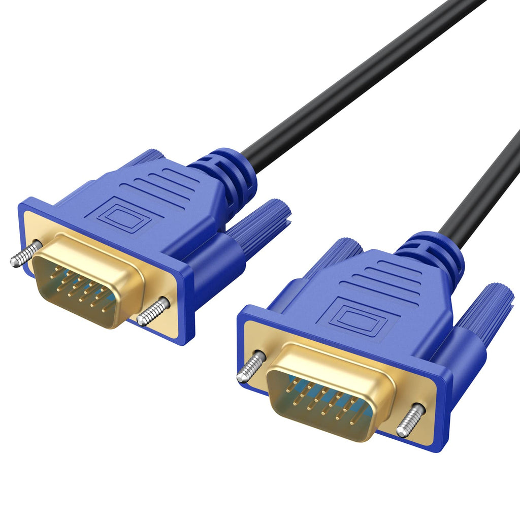  [AUSTRALIA] - VGA to VGA Cable 10FT, UVOOI VGA Cord for Computer Monitor Gold-Plated SVGA Cable 1080P HD15 Male to Male 1