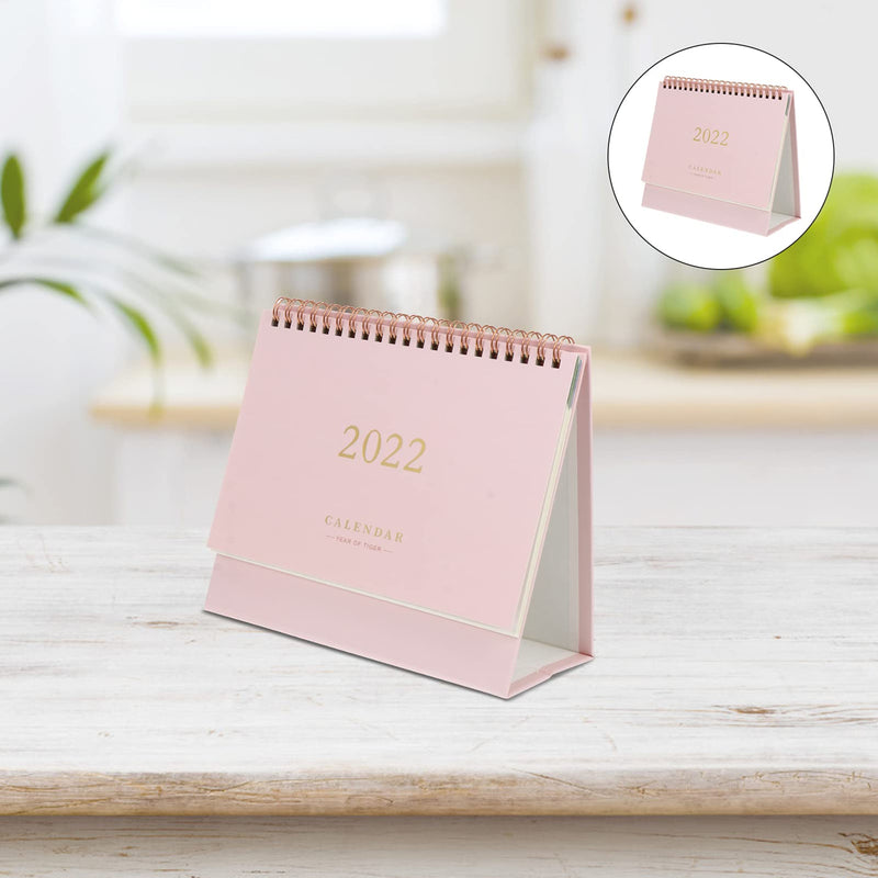  [AUSTRALIA] - NUOBESTY 2022 Desktop Calendar, Monthly Standing Flip Calendar Wall Calendar Planner Organizer Daily Scheduler for Home Office Decorations New Year Gift Pink