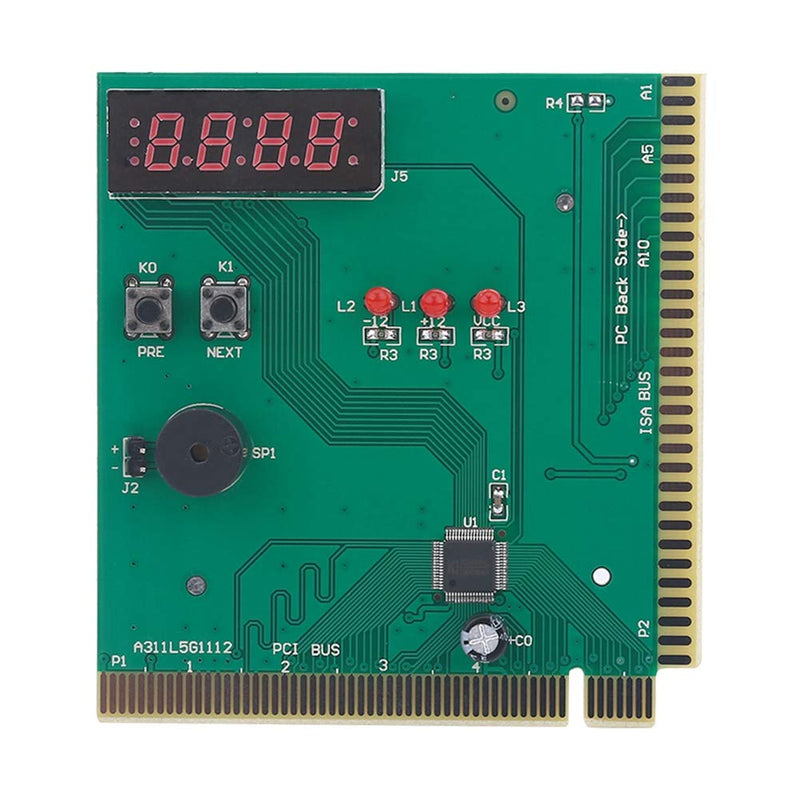  [AUSTRALIA] - PC Computer Motherboard Analyzer Diagnostic Card, 4 Digit PCI and ISA PC Computer Motherboard Diagnostic Analyzer Post Tester Card, 4 Digit PCI & ISA PC Tester