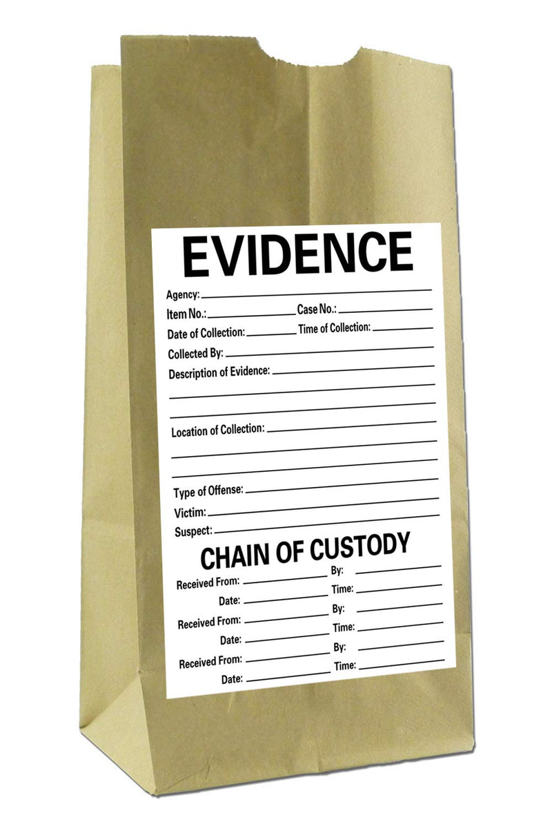 Adhesive Evidence Label 4 X 6 Inches - Stick on Evidence Stickers 100 Labels Per Pack (4 X 6 Inches, White Evidence) - LeoForward Australia