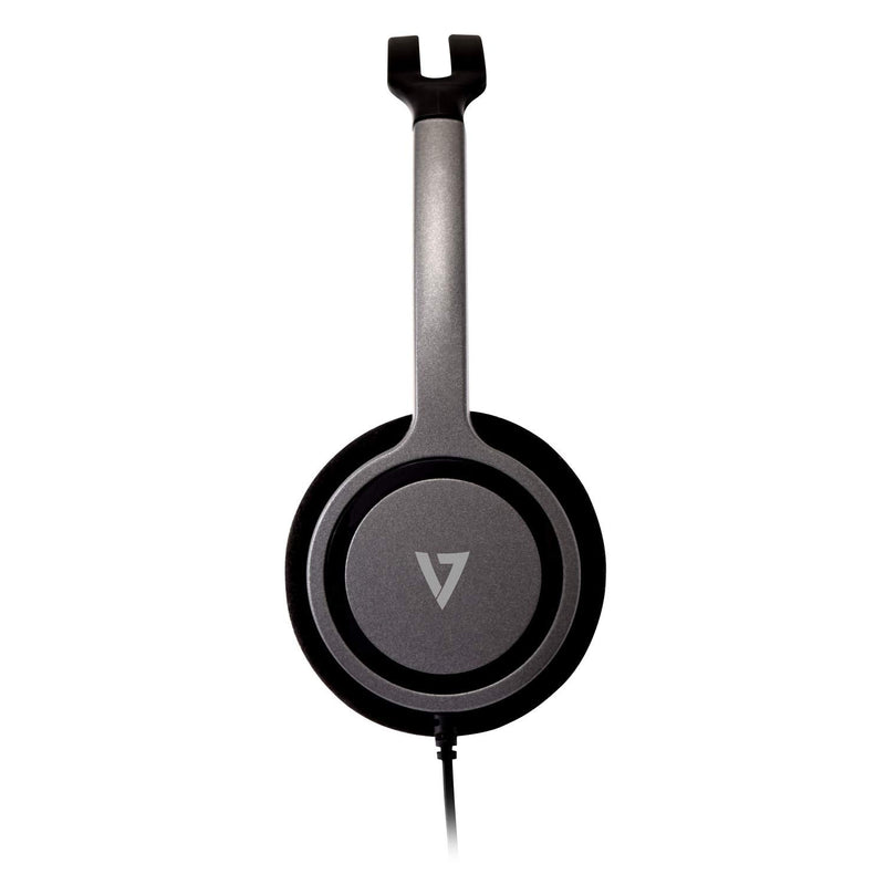  [AUSTRALIA] - V7 HA310 Lightweight Stereo Headset - Black & Grey without Microphone