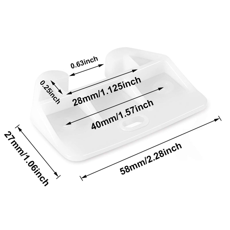  [AUSTRALIA] - Plastic Drawer Guides Rear Drawer Guide Drawer Track Guides Replacement Furniture Parts for Dressers, Hutches and Drawer Systems, White (10 Pieces) 10