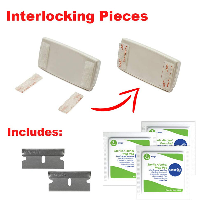  [AUSTRALIA] - CANOPUS EZPass Mounting Strips: Adhesive Strips, Dual Lock Tape, Ezpass Tag Holder, Peel-and-Stick Strips (6 Sets - 12 pcs) with Cleaning Prep Pad (3 Pieces) - (Pack of 3) 12strips+3pads