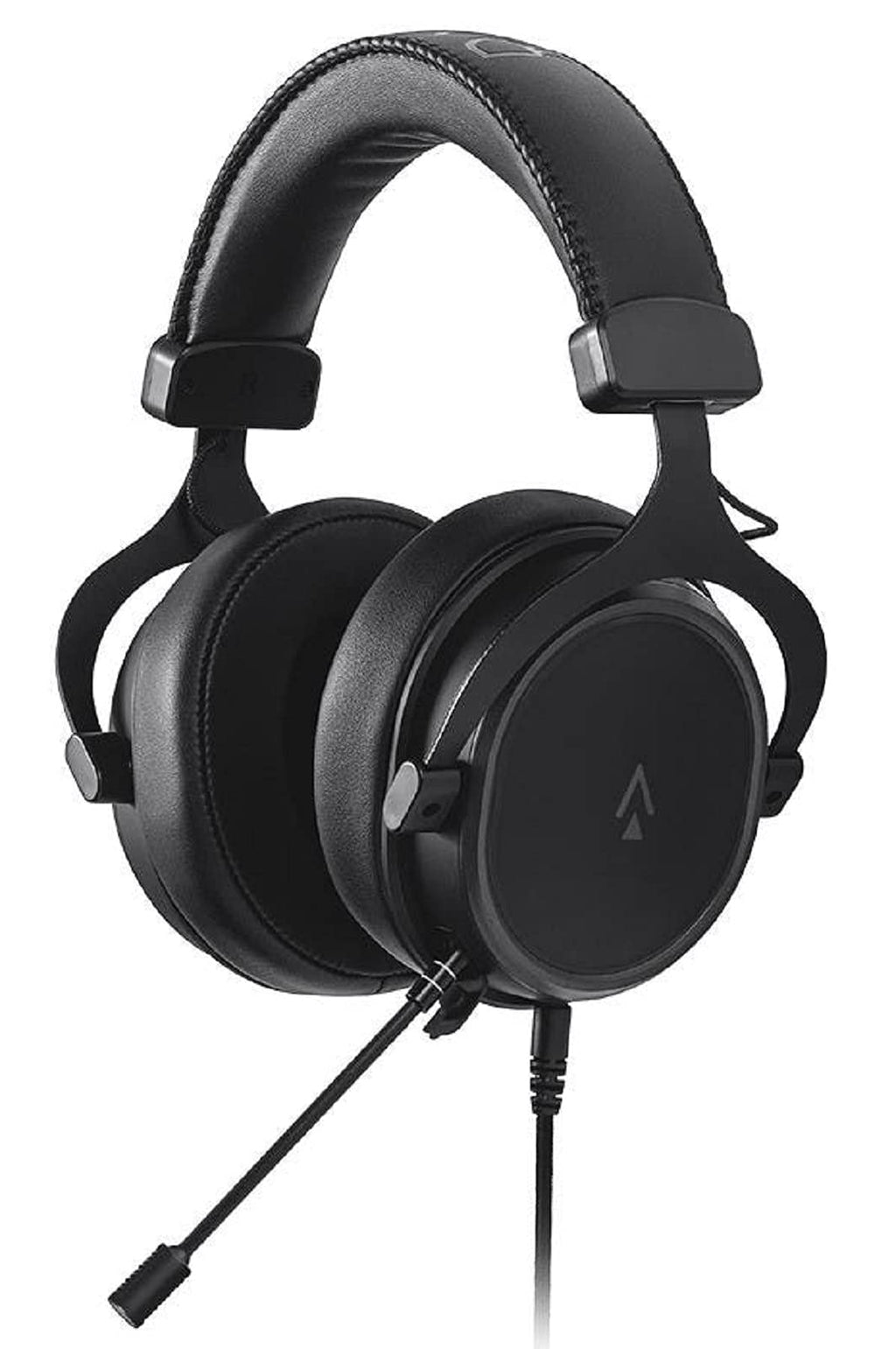  [AUSTRALIA] - Monoprice Supernova Universal 3.5mm Gaming Headset - 53mm Driver, Detachable Unidirectional Mic, PU Leather/Aluminum, Compatible with PC, Consoles, Mobile Devices - Dark Matter Series