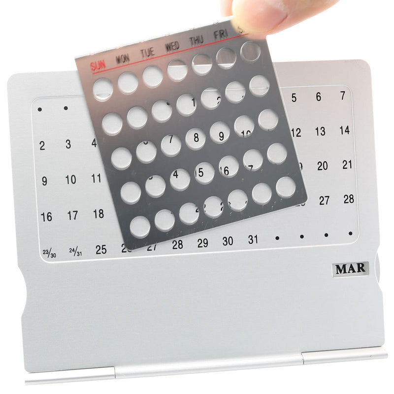  [AUSTRALIA] - PSCCO Metal Perpetual Calendar, Desktop Calendar, Creative Perpetual Calendar, Unique Adjustable Super Perpetual Calendar For Office Supplies Home