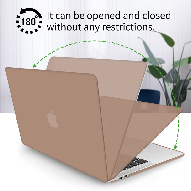  [AUSTRALIA] - Seorsok Compatible with MacBook Pro 13 inch Case M2 2023,2022,2021-2016 A2338 M1 A2251 A2289 A2159 A1989 A1708 A1706,Plastic Hard Shell&Keyboard Cover,Brown Brown