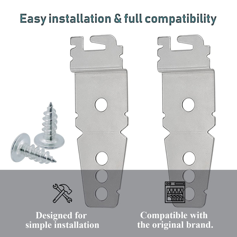  [AUSTRALIA] - 8269145 Undercounter Dishwasher Mounting Bracket with Screws by Beaquicy - Replacement for Whirl-pool Ken-more Dishwasher - Replaces WP8269145 WP8269145VP (Pack of 2)