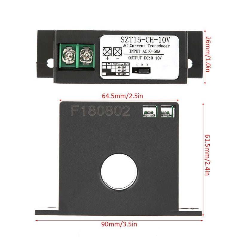  [AUSTRALIA] - AC Converter, AC Transmitter Power, Distribution and Control Equipment Instrumentation Mutual Inductance AC 0-50A to DC 0-10V (Model SZT15-CH-10V)