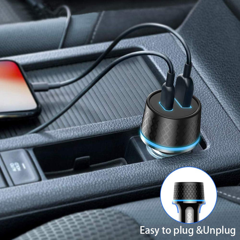 USB C Car Charger Adapter,QGeeM 42.5W 2 Port Fast Car Charger with Power Delivery & Quick Charge 3.0 Compatible with iPhone12/12 Pro/Max/12 Mini/iPhone 11/Pro/Max/XR/XS/Max/8/8P,iPad Pro 2020,MacBook - LeoForward Australia