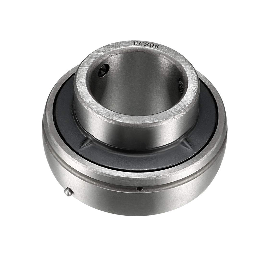  [AUSTRALIA] - uxcell UC206 Insert Bearings, 30mm Bore Diameter, Chrome Steel, Set Screws Lock