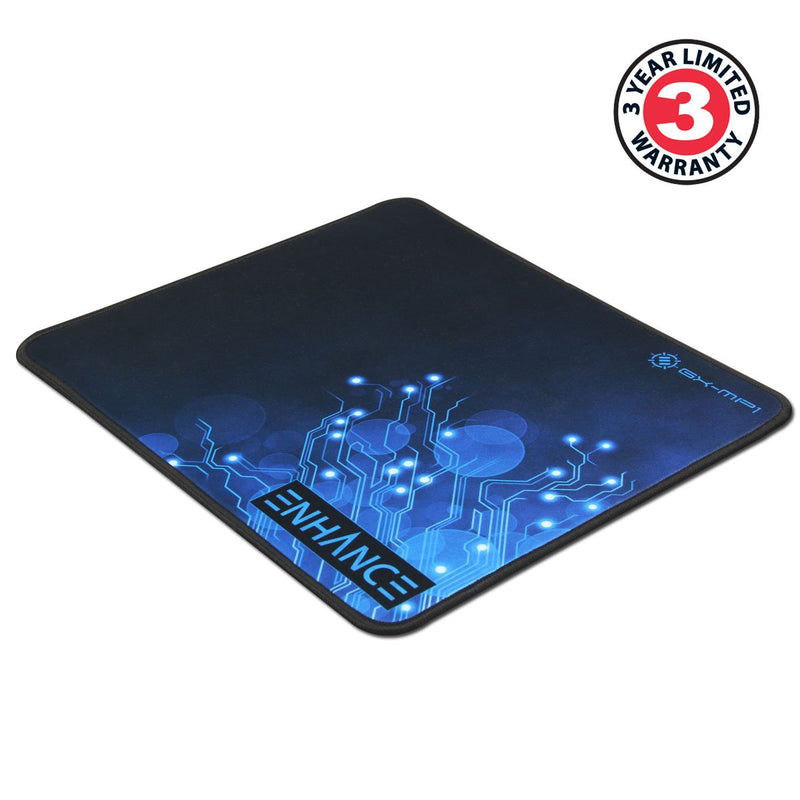 ENHANCE Large Gaming Mouse Pad XL - Big Mouse Mat, Anti-Fray Stitching, Non-Slip Rubber Base, High Precision Tracking for Thick Mousepad Smooth Cloth Fabric Professional Esports Mat (Blue) Black and Blue - LeoForward Australia