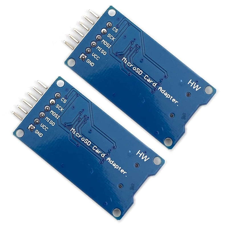  [AUSTRALIA] - Kiro&Seeu 2pcs Micro SD Card Module Storage Board 6-pin TF Card Memory Adapter Reader Module SPI Interface Compatible with Ar-duino Raspberry Pi