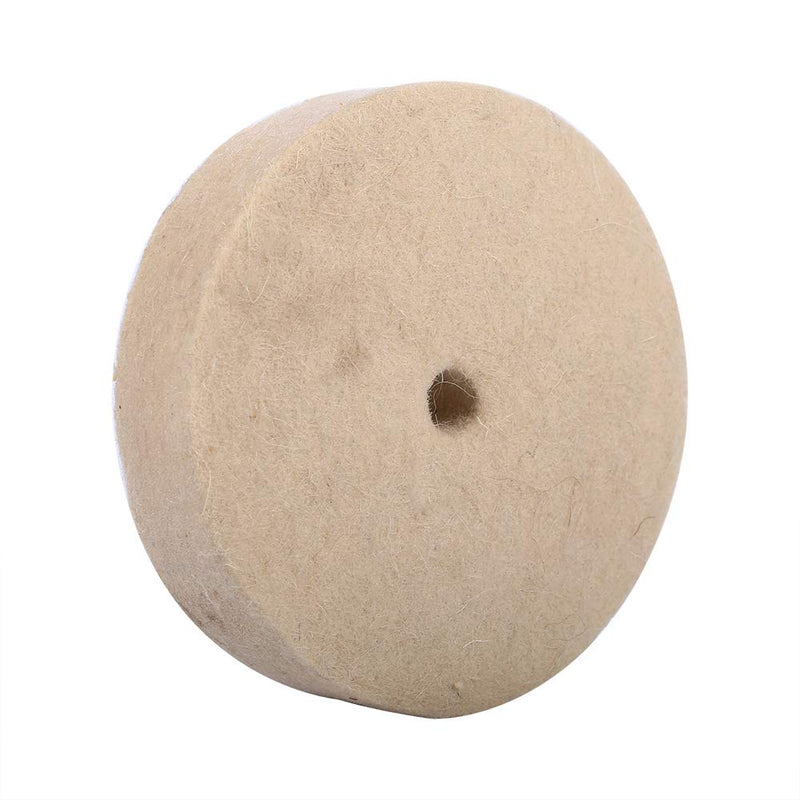  [AUSTRALIA] - Felt Wheel, Fydun Wool Felt Wheel High-Grade Parallel Wool Wheel 1PC 100x25mm 4" Beige Polishing Buffing Grinding Round Wheel Wool Soft Felt Polisher Disc Pad