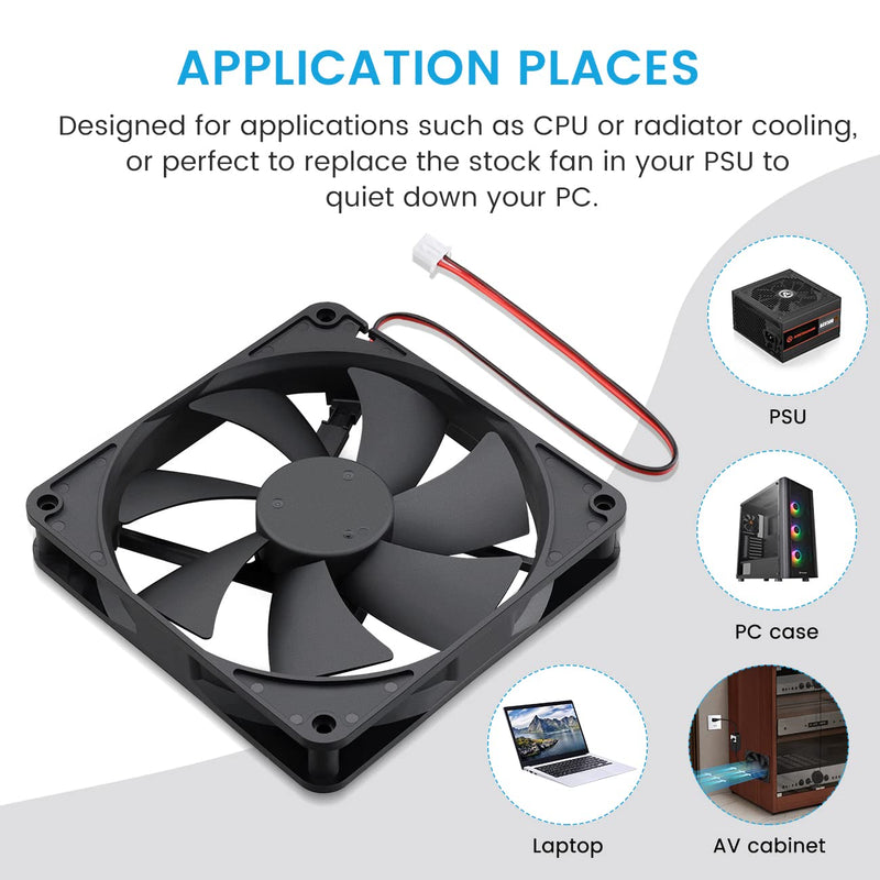  [AUSTRALIA] - Wathai 140mm Case Fan 12V DC Brushless High Performance Cooling Fan 140x25mm