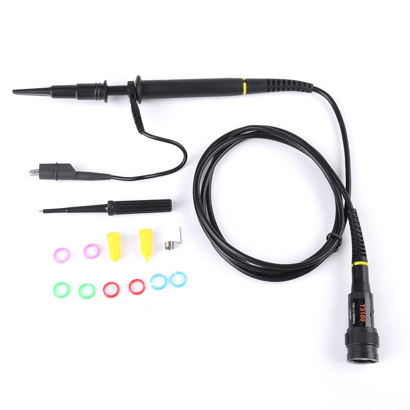  [AUSTRALIA] - T3100 Oscilloscope Probes Logic Analyzer X100 100MHz High Voltage Clip Probes Portable Oscilloscope Probe with Accessory Kit