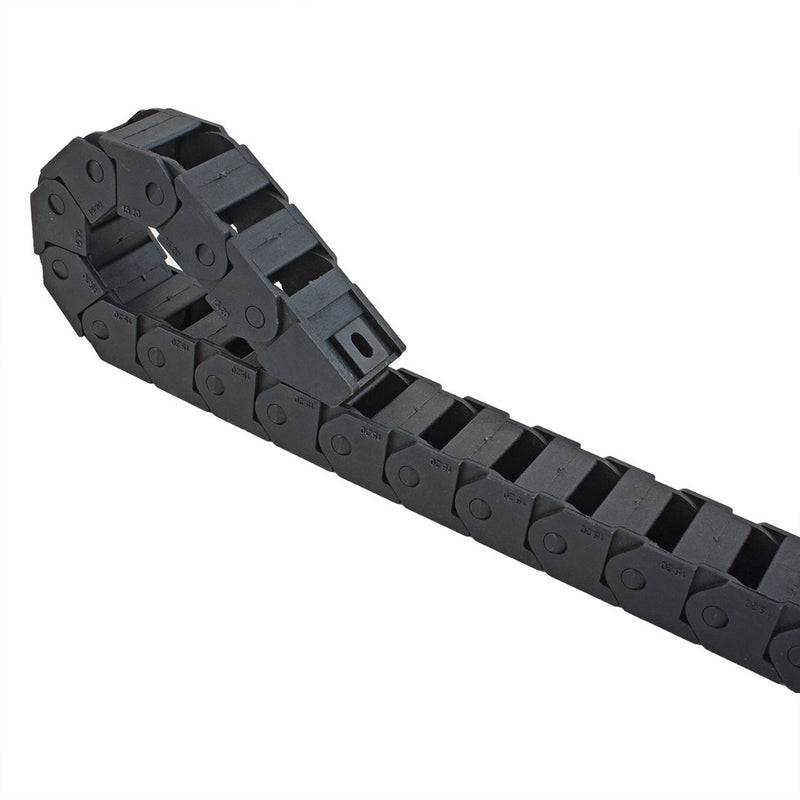  [AUSTRALIA] - uxcell R28 15mm x 20mm (InnerHInnerW) Black Plastic Wire Carrier Cable Drag Chain 1M Length for CNC