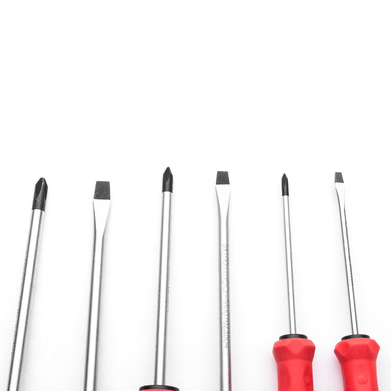  [AUSTRALIA] - MAXPOWER 6-piece Magnetic Screwdriver Set Commercial Grade Phillips & Slotted Comfort Grip Screw Drivers with Pouch