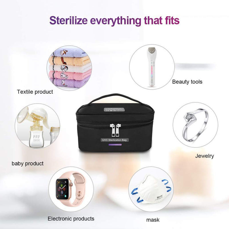  [AUSTRALIA] - UVILIZER Bag - UV Light Sanitizer & Ultraviolet Sterilizer Box (Portable UV-C Cleaner for Home, Car, Travel | UVC LED Disinfection Lamp for Phone, Keys, Baby Items | Kill Germs, Bacteria, Virus | USA)