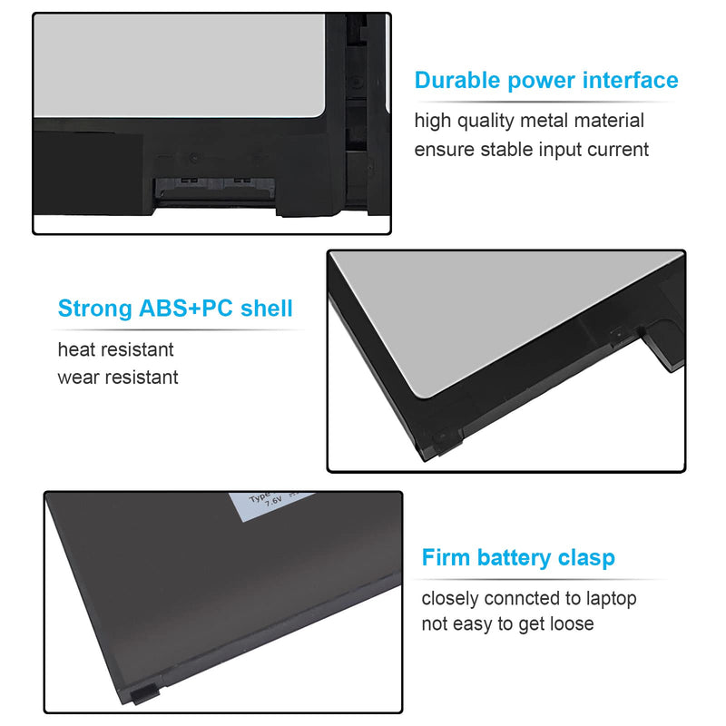  [AUSTRALIA] - MXV9V Laptop Battery for Dell Latitude 7400 E7400 E7300 E5300, Latitude 5300 5310 2-in-1, for Inspiron 7300 7306 2-in-1 Black Series P96G P97G P99G P100G 5VC2M 829MX 0829MX 60Wh 7.6V 4-Cell