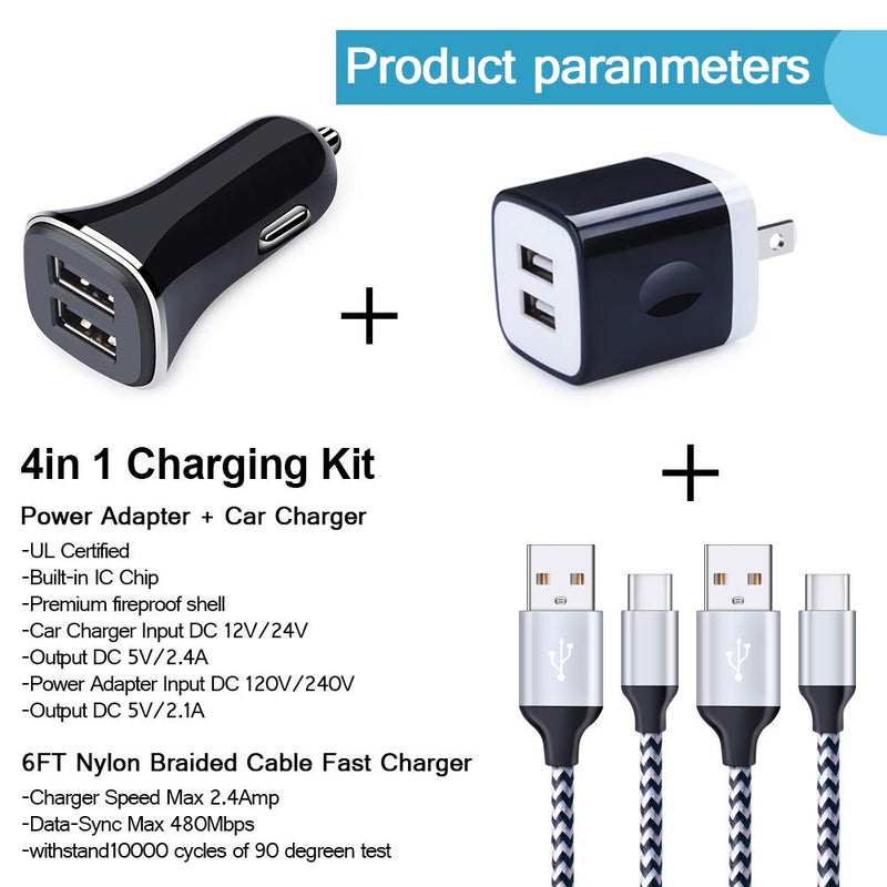  [AUSTRALIA] - Fast Charger Type C Car Charger for Samsung Galaxy S22 Ultra /S22 +/S21/S20 fe /S20 A13 5G, A21, A12,A42,A52, A32, A11,Note 22/20, Dual Port Car Charger Adapter Wall Charging Block and Cable Cord