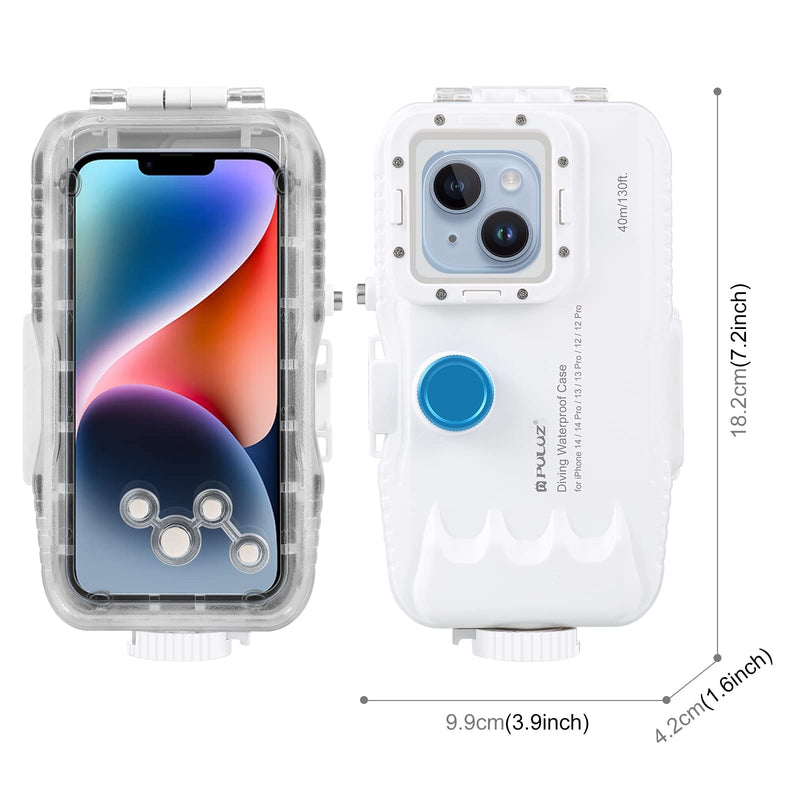  [AUSTRALIA] - 40M/131FT Underwater Housings for iPhone 14/14 Pro / 13/13 Pro / 12/12 Pro, Dive Photography Case, IP68 Protective Diving Shell Accessories