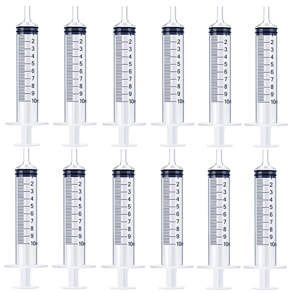  [AUSTRALIA] - 50 Pack 10ml/cc Plastic Syringe Individually Sealed with Measurement for Scientific Labs, Measuring, Refilling, Feeding Pets, Watering Plants, Oil or Glue Applicator (No Needle)