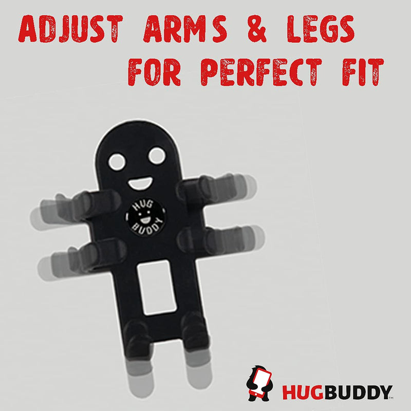  [AUSTRALIA] - Hug Buddy Pug Dog Air Vent Car Phone Holder, Adjustable, Universal Fit, Cell Phone Mount Compatible with iPhone, Samsung Galaxy, LG, Google, Pixel, Moto, Black and Other Smartphones