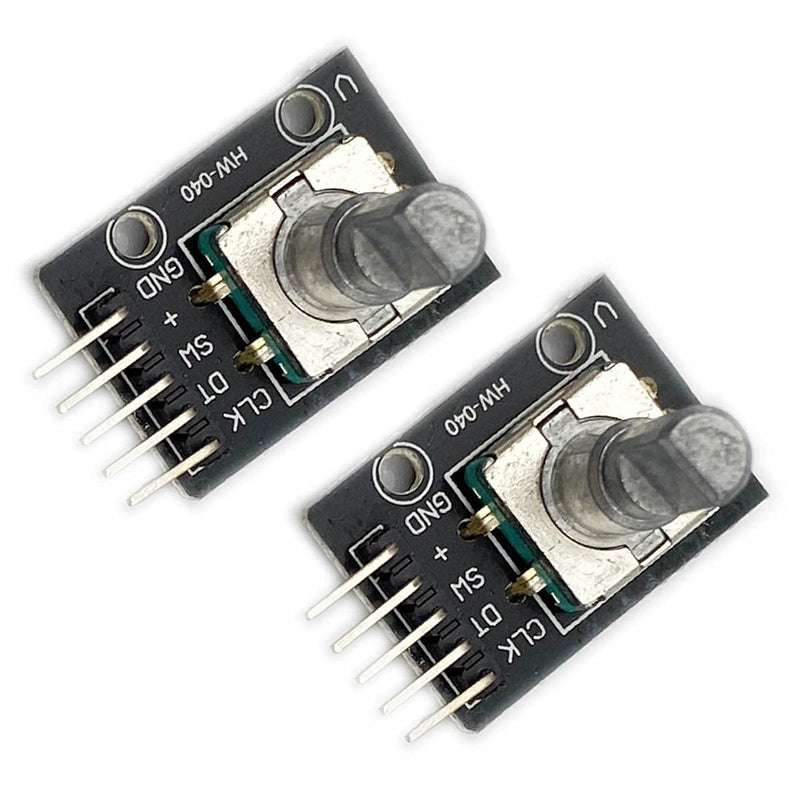  [AUSTRALIA] - Kiro&Seeu 2PCS KY-040 Rotary Encoder Module Brick Sensor Development Board Compatible with Ar-duino Raspberry Pi SMT32 Development Board EMD-2P