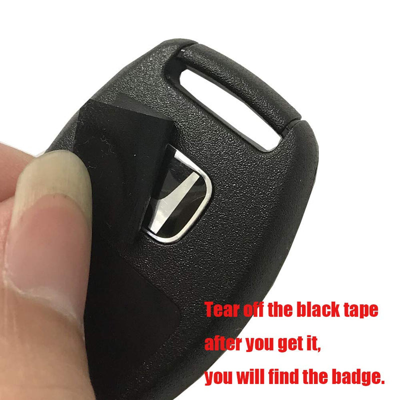  [AUSTRALIA] - Horande Replacement Keyless Entry Key Fob Case Cover fits for Honda 2003-2007 Accord 2005-2010 CR-V Ridgeline 2011 Civic Remote Control Key Fob Shell Blank Without Blade (Pack 2) Black Pack 2