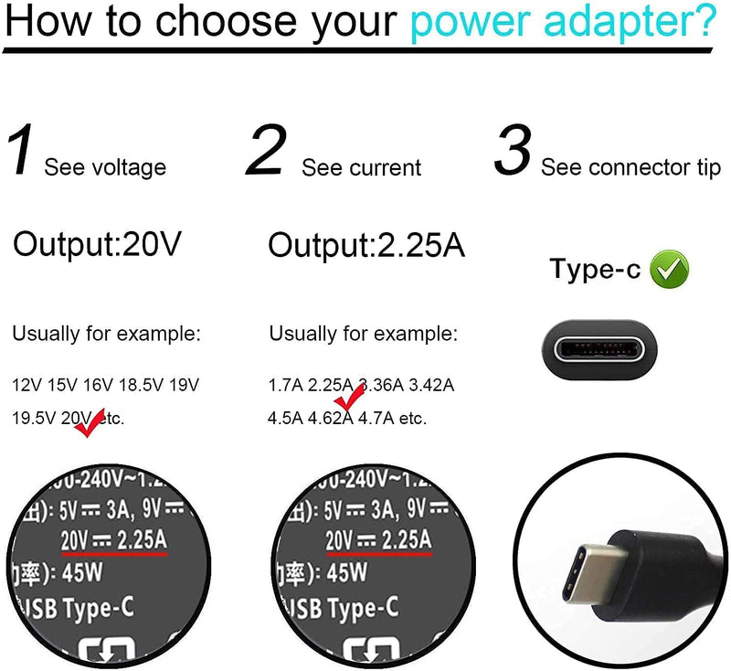  [AUSTRALIA] - 45W USB C Type C Laptop Charger for Acer Chromebook R13 11 13 15 311 315 CP311 CP713 C933 CB5-312T N17Q5 N17P6 N16Q10 N16Q14 N16Q12 N18Q1 N15Q13 PA-1450-78 PA-1450-80 A16-045N1A AC Adapter Power Cord