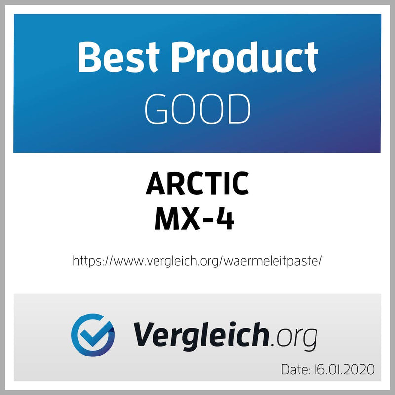  [AUSTRALIA] - ARCTIC MX-4 (incl. Spatula, 8 g) - Premium Performance Thermal Paste for all processors (CPU, GPU - PC, PS4, XBOX), very high thermal conductivity, long durability, safe application, non-conductive 8 g, incl. Spatula