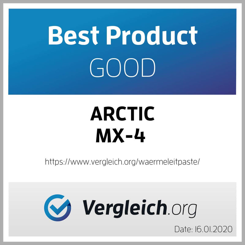  [AUSTRALIA] - ARCTIC MX-4 (incl. Spatula, 4 g) - Premium Performance Thermal Paste for all processors (CPU, GPU - PC, PS4, XBOX), very high thermal conductivity, long durability, safe application, non-conductive