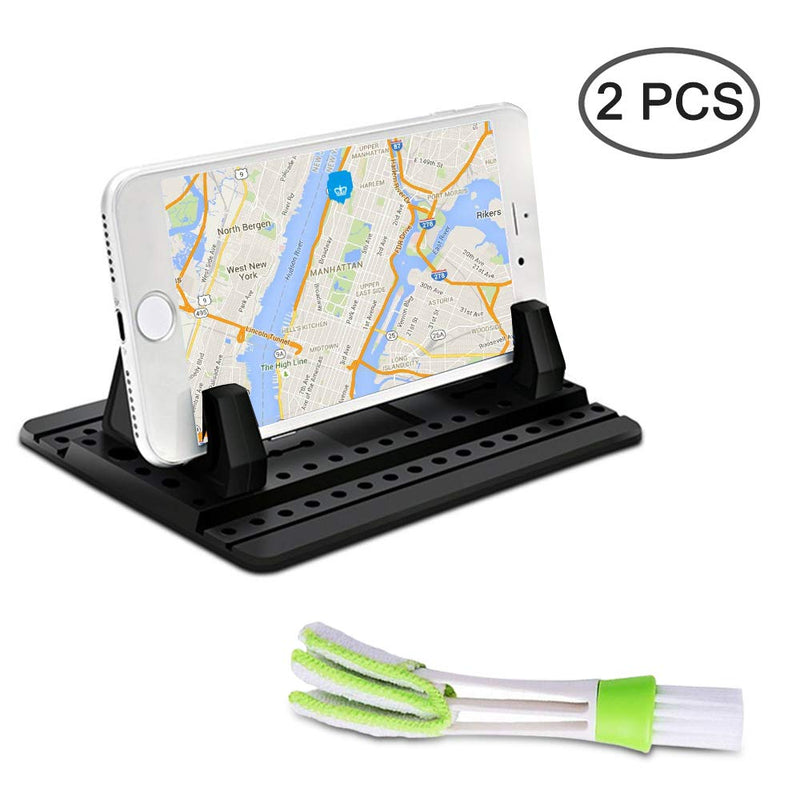  [AUSTRALIA] - FineGood Phone Holder for Car with Air Vent Brush, Universal Silicone Car Cellphone Mount Antislip Vehicle Mobile Phone GPS Mounting Mat