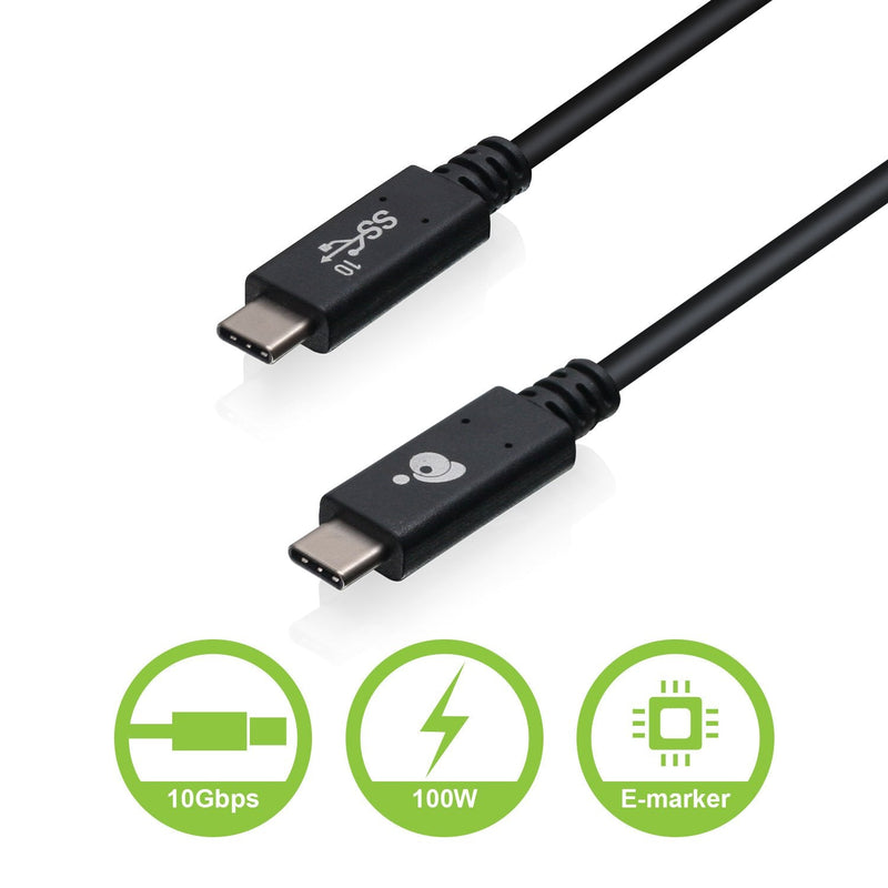  [AUSTRALIA] - IOGEAR USB-C to USB-C 3.1 Gen 2 6Ft Cable - Power Delivery 100W - Data Rate Up to 10Gbps - MacBook - iPad Pro 2020 - Chromebook - Pixel - Switch - Type-C Devices/Laptops - G2LU3CCM01E 3.3 Feet 10 Gbps