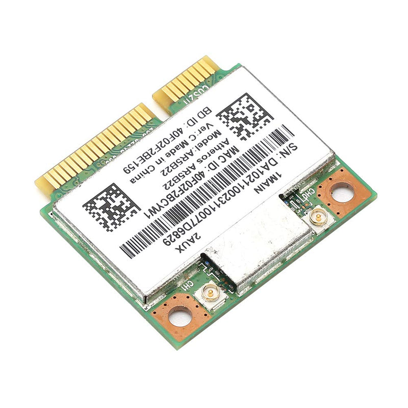  [AUSTRALIA] - Wireless Network Card, Double Band 2.4GHz/5GHz WiFi Network Adapter with Mini PCI-E Interface ATHEROS AR5B22 for Laptop Support for XP/win7/win8/win10