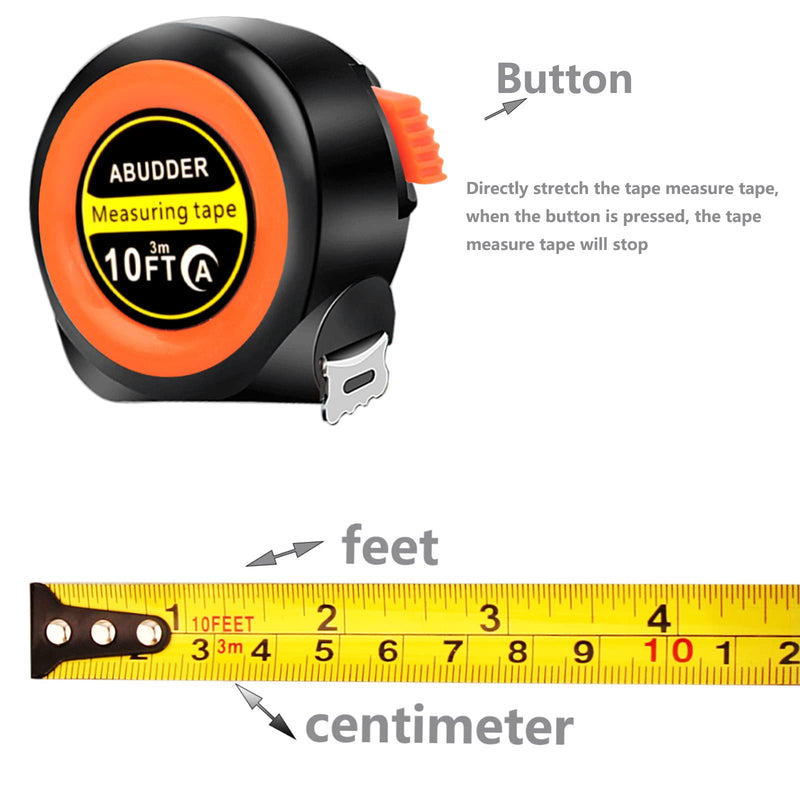  [AUSTRALIA] - Metric Tape Measures,6 Pack Bulk Measuring Tape Retractable with Inches and Centimeters，Measurement Tape 10-Feet (Orange, 10FT) Orange