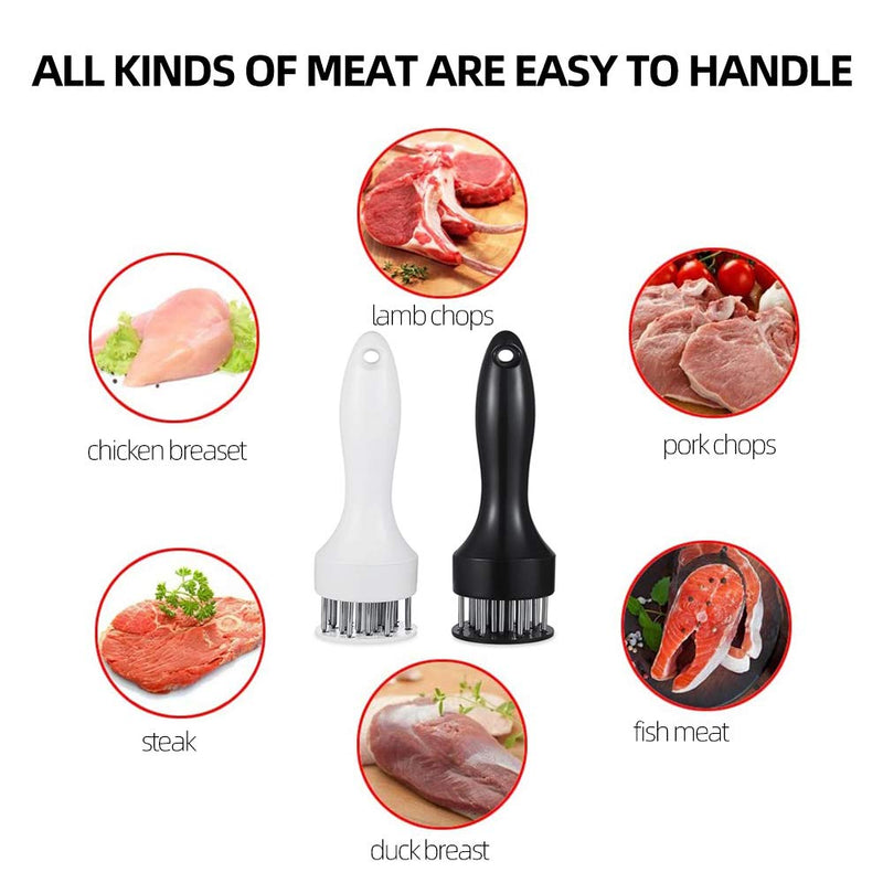  [AUSTRALIA] - Meat Tenderizer, 2 Pack Meat Tenderizer Tool Profession Kitchen Gadgets Jacquard Meat Tenderizers with 21 Blades Stainless Steel Meat Tenderizer Needle Best for Kitchen Cooking Tenderizing Beef