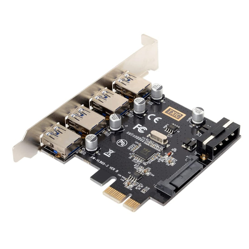  [AUSTRALIA] - JSER 4 Ports PCI-E to USB 3.0 HUB PCI Express Expansion Card Adapter 5Gbps for Motherboard