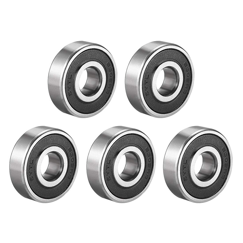  [AUSTRALIA] - uxcell 6302RS Deep Groove Ball Bearing Single Sealed 160302, 15mm x 42mm x 13mm Chrome Steel Bearings (Pack of 5) 15mmx42mmx13mm