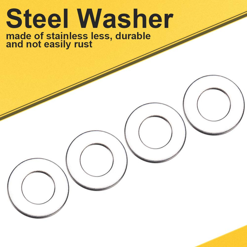  [AUSTRALIA] - YUANJS, Washer,110pcs Imperial Standard Stainless Steel Flat Washer Plain Washers Assortment Kit with Box