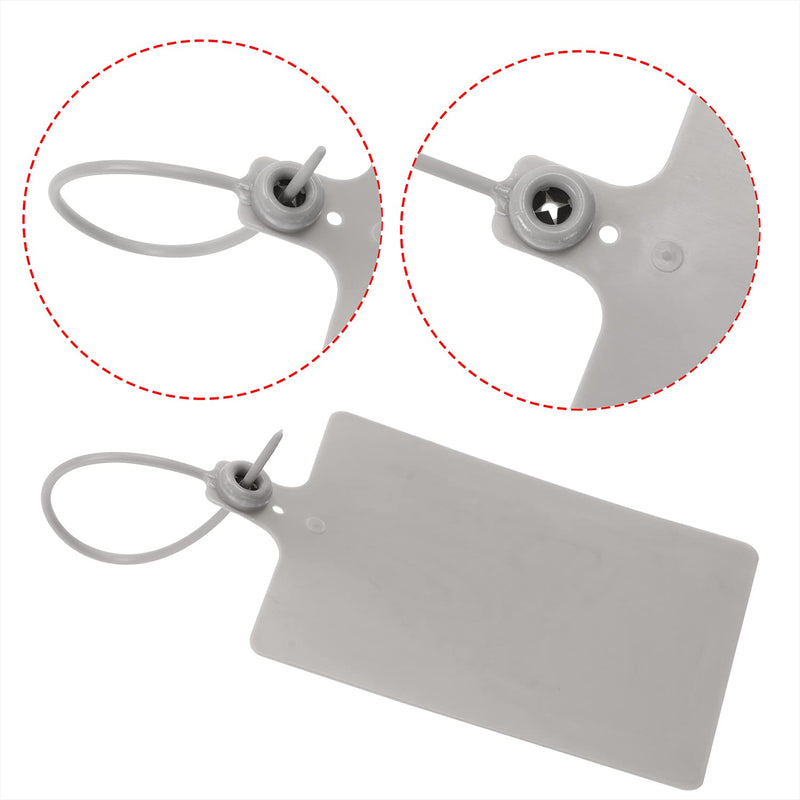  [AUSTRALIA] - Mini Skater 10Pcs Large Plastic Label Tags Self Locking Nylon Writable Marker Ties Pull-Tight Security Seals Luggage Identification Tags Cable Cord Organizing Consignment Tags,(Grey)