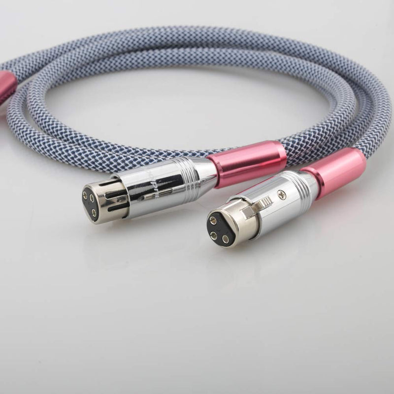  [AUSTRALIA] - Audio Silver Plated HiFi XLR Interconnect Cable XLR Audio Video Cable (1M)
