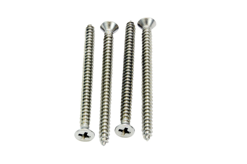  [AUSTRALIA] - #4 x 1-1/2" Stainless Flat Head Phillips Wood Screw, (100 pc), 18-8 (304) Stainless Steel Screws by Bolt Dropper #4 X 1-1/2"
