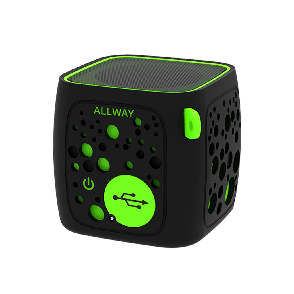  [AUSTRALIA] - ALLWAY Mini Bluetooth Speaker, Small Portable Bluetooth Speakers with Loud Stereo Sound, Rich bass,TF Card Port,Bt 5.0 Speakers Bluetooth Wireless for Laptop,iPhone,Echo,Car Bocina Travel Gadgets Green
