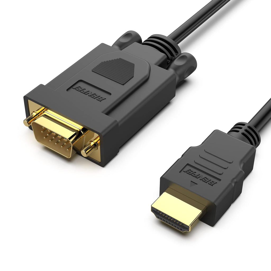  [AUSTRALIA] - BENFEI HDMI to VGA, Gold-Plated HDMI to VGA 3 Feet Cable (Male to Male) Compatible for Computer, Desktop, Laptop, PC, Monitor, Projector, HDTV, Raspberry Pi, Roku, Xbox and More 1 PACK